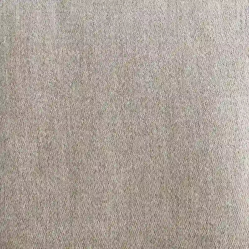 Lit plateforme en chenille, capitonné, profil bas, sans sommier, gris foncé/beige