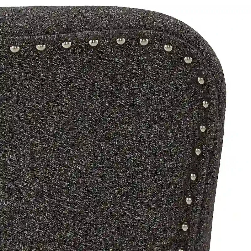 Fauteuil lounge à dossier haut avec repose-pieds Oreiller Clous de tapissier Pieds en peuplier 3 couleurs