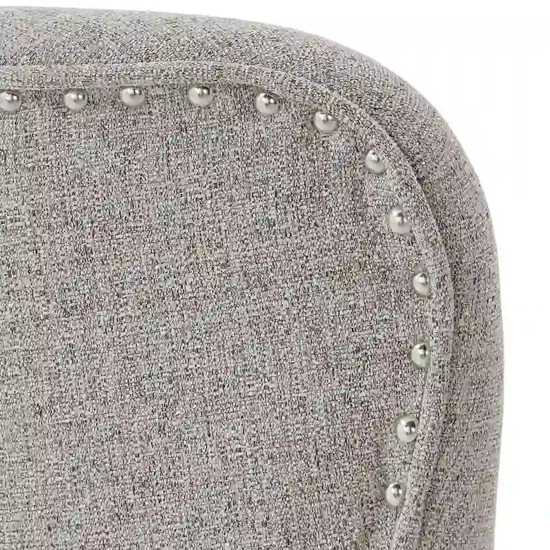Fauteuil lounge à dossier haut avec repose-pieds Oreiller Clous de tapissier Pieds en peuplier 3 couleurs