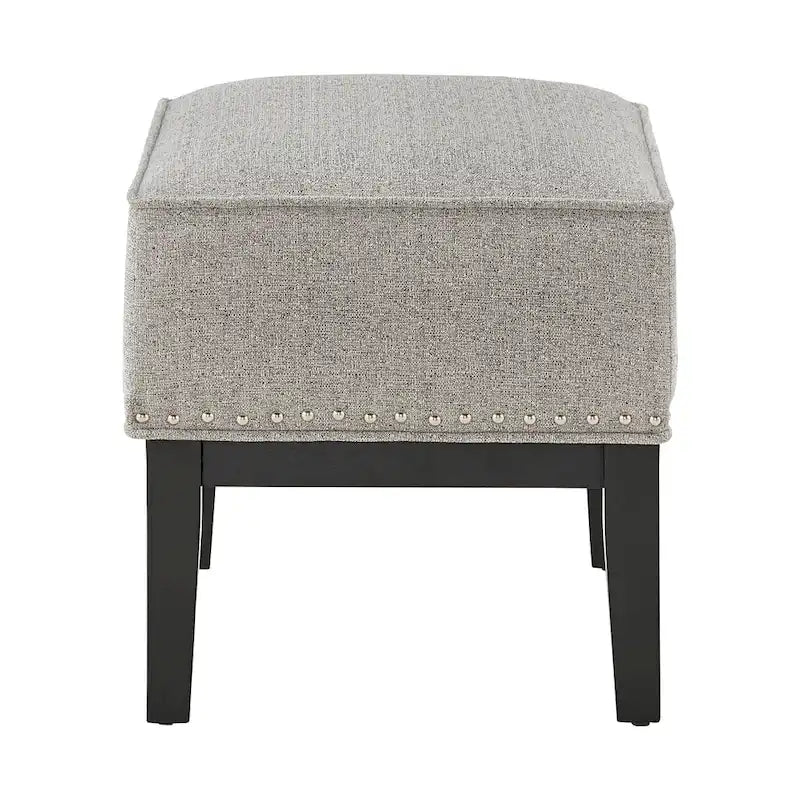 Fauteuil lounge à dossier haut avec repose-pieds Oreiller Clous de tapissier Pieds en peuplier 3 couleurs