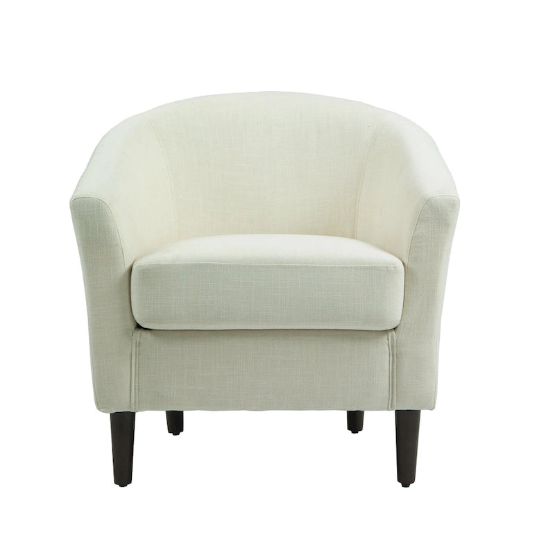 Lot de 2 fauteuils club modernes en lin style tonneau